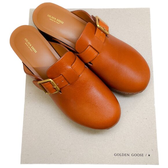 Golden Goose Deluxe Brand Tan Leather Provence Clogs - Picture 6 of 8